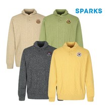 디즈니골프 스팍스골프 남성 기능성 꽈배기 니트 바람막이 가디건 SJ4MKT031