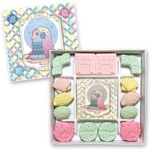 우마이봉 모나카 일본모나카 바이코도 아마비에 와삼보 와삼봉 와삼분당 건과자 화과자 역퇴산 프티 기프트 (1개), 2개, 2개