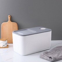 슬라이드 쌀통 5kg 10kg 제습제 보관통 잡곡, 그레이5kg