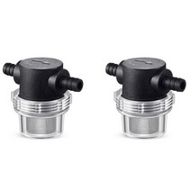 2X 워터 펌프 스트레이너 3/8 인치 호스 바브 인라인 용 트위스트 온 파이프 분무기 12V DC 80PSI, 01 black