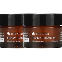 Tree to Tub (트리 투 텁) Tree To Tub 레티놀 안티 에이징 & 링클 나이트 아이 크림 눈가 붓기 다크 서클 눈 밑 민감한 피부용 15ml (0.5 oz), 2개