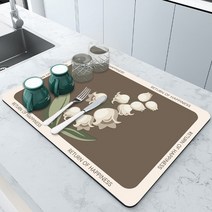 구조토발매트 규조토 4세대 주방매트 주방 물 흡수 패드 건조 접시 배수 매트 싱크대 보호 플레이스 욕실, 30x50CM