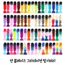 라이프피스 그라데이션 땋기 레게머리 얀헤어블레이즈, 1개, 투톤9