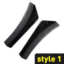 차범퍼가드 차량앞범퍼보호대 자동차 범퍼몰딩 BMW 메르세데스 벤츠 도요타 아우디용 범용 자동차 개조 프, 01 Bright black