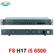 8 LAN 방화벽 기기 인텔 코어 i5 6500 1u 랙 마운트 케이스 4 SFP 포트 하드웨어 8GB Ram 128GB SSD pfSense