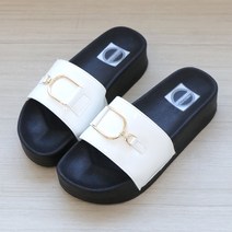 여성 통굽 키높이 스포티 슬리퍼 에펠