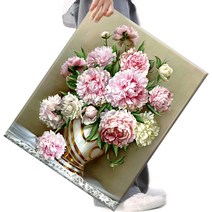 파센 캔버스형 보석십자수 40x50cm세트 상품 DIY 구슬 비즈, MC-016 모란 화병