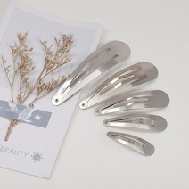 금속 헤어 클립 스냅 머리핀 베이스 DIY 쥬얼리 제작용 진주 활 헤립 세팅 액세서리, 80mm, Rhodium