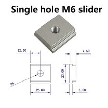 알루미늄 M6/M8 T 트랙 슬롯 슬라이더 슬라이딩 바 너트 30/45 유형 T-트랙 지그 나사 패스너 목공 도구, 03 1Pc M6 slider