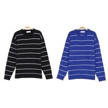 상큼한 남자 색감 좋은 스트라이프 니트 댄디남 30대