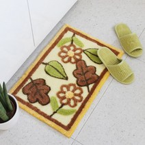 [모비딕컴퍼니] 씽크매트 극세사발매트 신발털이 식탁매트 발수건 미니발판 매장러그 phiao, 잇★ 아크릴 나뭇잎 매트 발매트 발매트 발판 욕실매트, 잇★ 그린