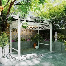 야외 정원 원목 원두막 조립식 탄화목 넝쿨 정자, C. 길이 3m  폭 1.3m  높이 2m