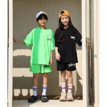 여름 5~21호 아동 주니어 유아 키즈 초등학생 남아 여아 PK원단 반팔 티셔츠 반바지 상하세트 국내제작 등원룩 스쿨룩 남매룩 형제룩 자매룩 쌍둥이룩 커플룩 츄리닝 상하복 세트