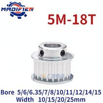 5M 18 치아 BF 보스 타이밍 풀리 그루브 폭 10/15/20/26mm 내부 구멍 5/6/6.35/7/8/10/11/12/14/15mm, 07 Bore 11mm_03 Width 20mm