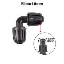 나사 가공기 파이프 호스 압착기 배관 16mm 1/2 ''PE 파이프 커넥터 스플리터 티 커플링 나사산 잠, 05 E_01 1Pc