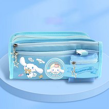당일발송 산리오 캐릭터 필통 파우치 초등학생 중학생 시나모롤 쿠로미 패브릭 필통, 블루