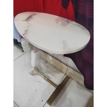 심플 서랍 원목 침대 거실 좁은 틈새 미니 옆 선반 협탁, O.인조대리석 화이트+골드