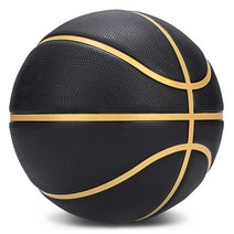 [포켓몬농구공] 실내 연습용 검은색에금색 고무 농구공 5호, Black-gold