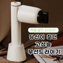 무선드라이기 충전식 저소음 휴대용 미니 소형 여행 캠핑 차박 헤어 강아지 펫 거치대 드라이어, 프리미엄 36V