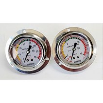 한국산 오일 압력게이지 콘덴싱유니트/냉동기 부착용 KS인증, 고압(일반)50 Kgf  R410A용 문자판흰색