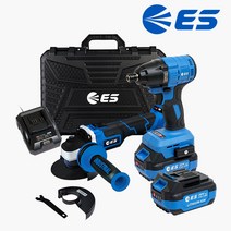 ES산업 EL20RG 콤보 세트 임팩트 드라이버 (EL20R) + 그라인더 (LG920) 20V 5.0Ah 배터리 2개