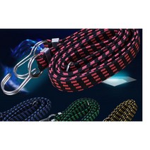 자전거짐받이 가방끈 차량용 자전거 매듭 묶는줄 뒷자석 지지대 물건입하 연성 수동 고정, T09-스테인레스 안전 고리 검은 녹색 2.0미터