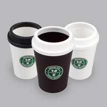 커피컵 모양 화장대 미니 쓰레기통 펜꽂이 브러쉬통 다용도 연필통 화장대정리 정리통, 1개, 화이트&브라운