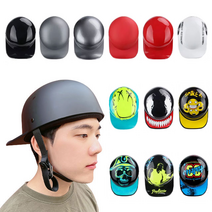 사이즈 미스 제로 스냅백 헬멧 오토바이 전동 킥보드 자전거 풀페이스 가벼운 반모 하이바, 블랙유광