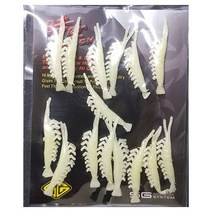 야광 새우웜 3.3cm 15개입/인조미끼/바다/민물/낚시/루어/배낚시/쏘가리 꺽지 우럭 열기 볼락, 화이트 3.3cm(15개)