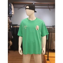 NBA 여름 상품 할인!!! 남여공용 등판 빅전사 프린트 포인트 여름 데일리 입기 좋은 가벼운 면 혼방 원단 그린 칼라 오버핏 반팔 티셔츠