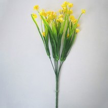 식물인테리어 1pcs 플라스틱 인공 식물 꽃 녹색 잔디 정원 야외 초원 웨딩 홈 거실, [04] 1pcs