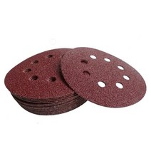 샌딩 원형 그라인더 사포 10pcs 5 인치 125mm 8 구멍 노란색 라운드 8 구멍 디스크 모래 시트 40 2000 그릿 샌더 디스크 연마 연마 도구, 80 그릿, 빨간색