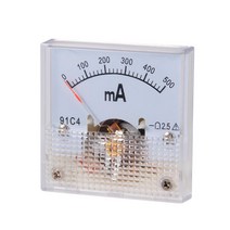 아날로그 차압계 91C4-A 아날로그 전류 패널 미터 DC 50mA 1A 2A 3A 5A 전류계 회로 테스트 테스터 게이지, 11 0-50A