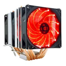 블루투스 이어폰 눈사람 6 히트 파이프 CPU 쿨러 4 핀 PWM RGB PC 조용한 인텔 LGA 1700 2011 1200 1150 1151 X79 X99 E5 AMD AM3 A, [03] AM3-AM2-FM2-FM1, [01] 4 Pin PWM Fan, [16] Red light 3 Fan