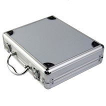 tactical 알루미늄 hard pistol case gun bag case padded foam lining for 사냥 airsoft glock ipsc tool toolbo, 은