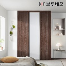 보루네오 10cm 몽크 여닫이 작은방 붙박이장 5자 6자 7자, 콤비10cm