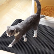 고양이 메쉬 벨크로 사막화 방지 발판 벌집 매트, 블루