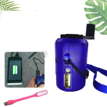 비상용 자가발전기 USB 수동발전기 캠핑용, 야간 조명