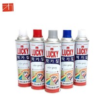 럭키 락카스프레이 형광락카 페인트 윤활방청제 녹방지스프레이 형광도료 칼라락카, 선택01 황색, 420ml, 1개