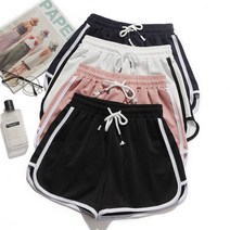 4컬러 배색라인 돌핀팬츠 DS-LKP033 여자반바지 트레이닝반바지