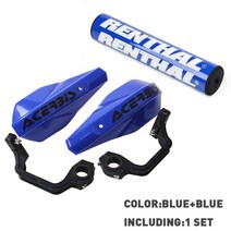 범용 핸드 가드 바이크 오토바이 프로텍터 25cm 폼 핸들 바 패드 세트 KTM 혼다 호환 야마하 EXC CRF 비포장 도로용 인듀로, [08] Blue Blue A