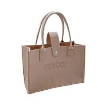 펠트 핸드백 펠트 쇼핑백 보관 핸드백 핸드백 구매자 토트 가방 파우치 대용량 캐주얼 쇼핑백