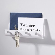 화이트 현관 열쇠걸이