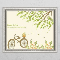 아트박스/꾸밈 ih731-일러스트나무_창문그림액자, 타입1-자전거/A타입-내부창문형