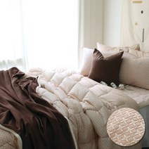 [메종텍스타일] 정전기가 적은 노스파 크로스 극세사 차렵이불 단품 SS 베이지, 상세 설명 참조