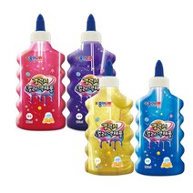 종이나라 갤럭시컬러 액체풀 물풀 180ml 슬라임 재료, 빨강, 1개