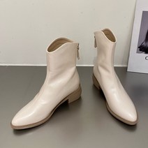 승마 부츠 승마 신발 화 용품패션 숙녀 무릎 높이 첼시 부츠 여성 힐 펌프스 신발 지퍼 뾰족한 발가락, 05 6.5, 07 Beige Short_05 6.5