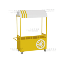 마차매대 유럽식 꽃차 마트 진열대 꽃가게 야외 장식, 옐로우160x60x200CM