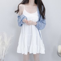 린넨 뷔스티에 나시 소녀 캉캉 원피스