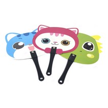 상큼 애니멀 얼굴부채 플라스틱 양면 캐릭터 손부채, 상세 참조, 공룡